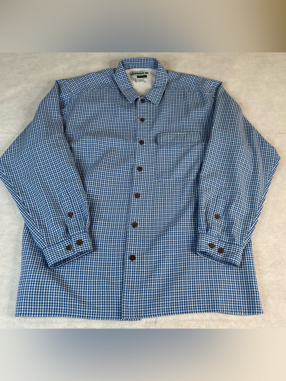 ExOfficio Buzz Off Shirt Men's Size XL Blue Roll Tab Sleeve Long Sleeve Outdoors